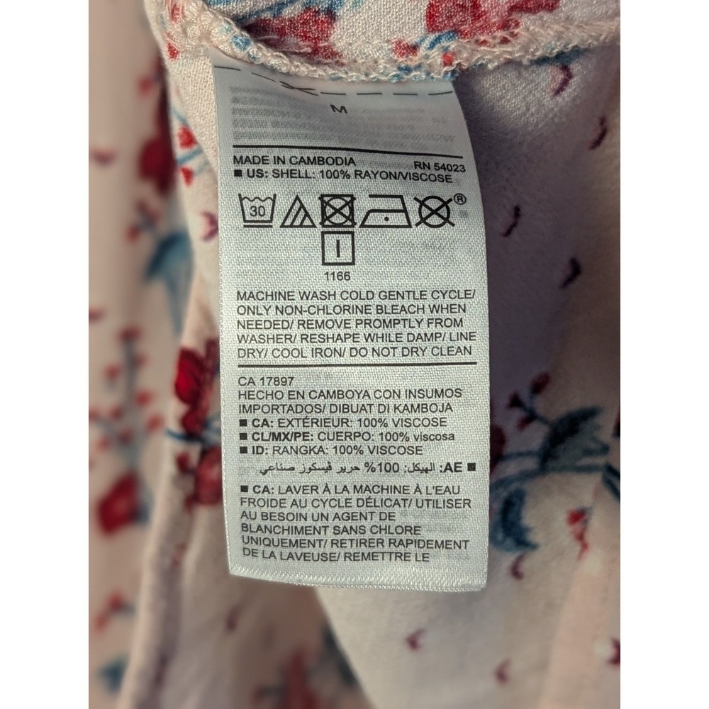 M Old Navy Maternity Floral Long Sleeve  Shell Pink Baby Soft Boho Countrycore - Picture 8 of 8